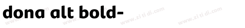 dona alt bold字体转换